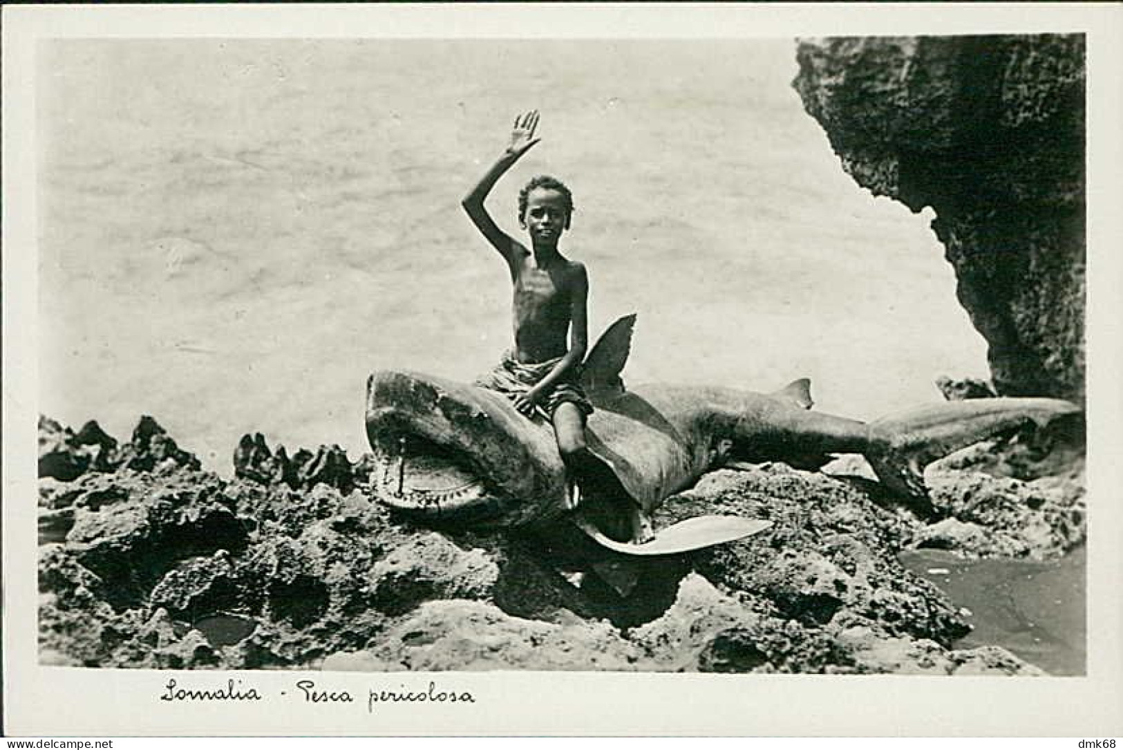 SOMALIA  - DANGEROUS FISHING / SHARK - EDIT TRALDI - 1930s  (11948) - Somalie