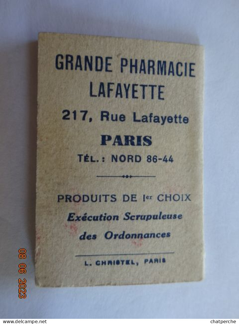 CALENDRIER ANNEE 1935 ENFANT AVEC SA MERE  PUBLICITE GRANDE PHARMACIE A PARIS - Petit Format : 1921-40