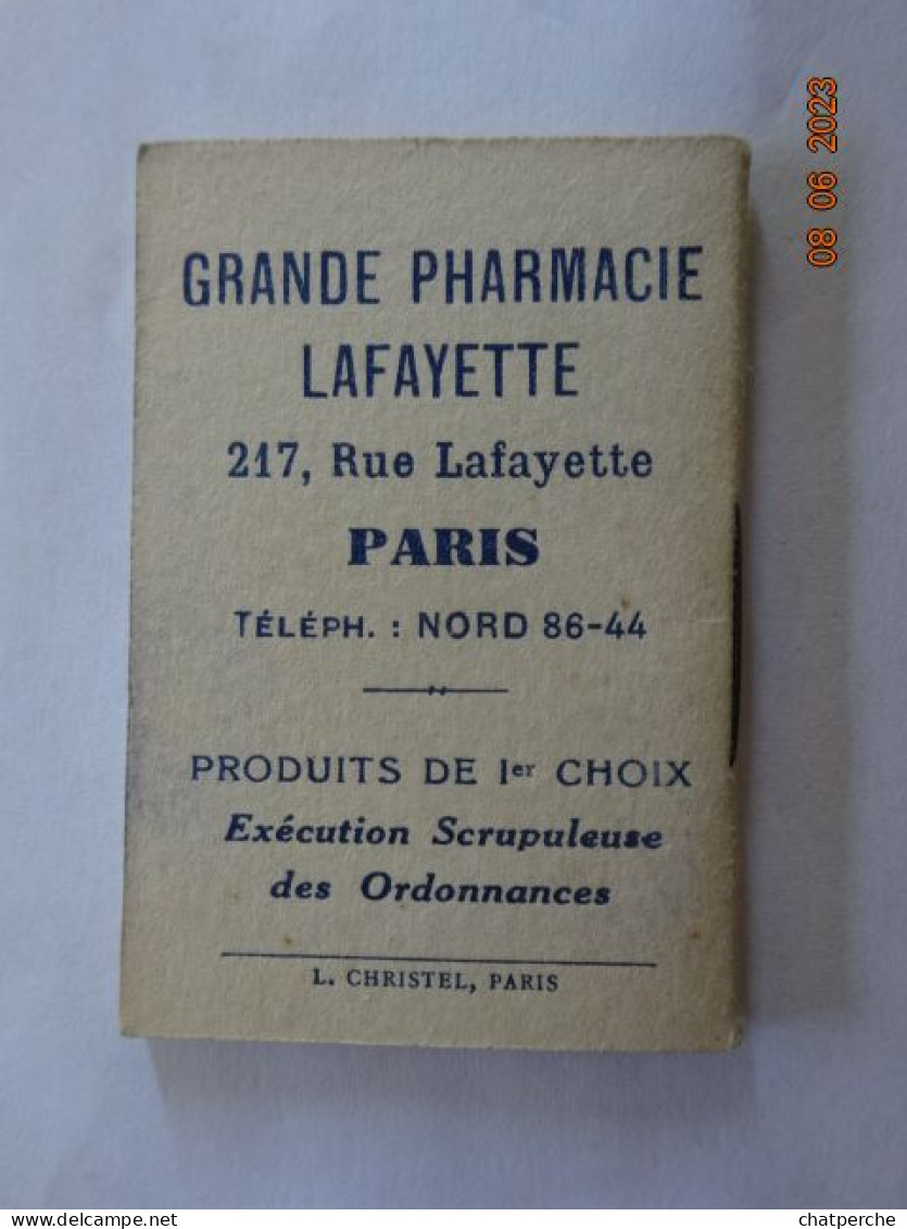 CALENDRIER ANNEE 1936 PAYSAGE PUBLICITE GRANDE PHARMACIE LAFAYETTE A PARIS - Petit Format : 1921-40