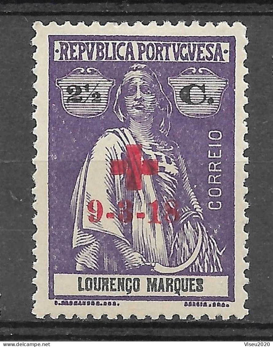 Moçambique Lourenço Marques 1918 -  Tipo CERES Com Sobrecarga «Cruz Vermelha» E Sobretaxa - Afinsa 162 - Lourenzo Marques