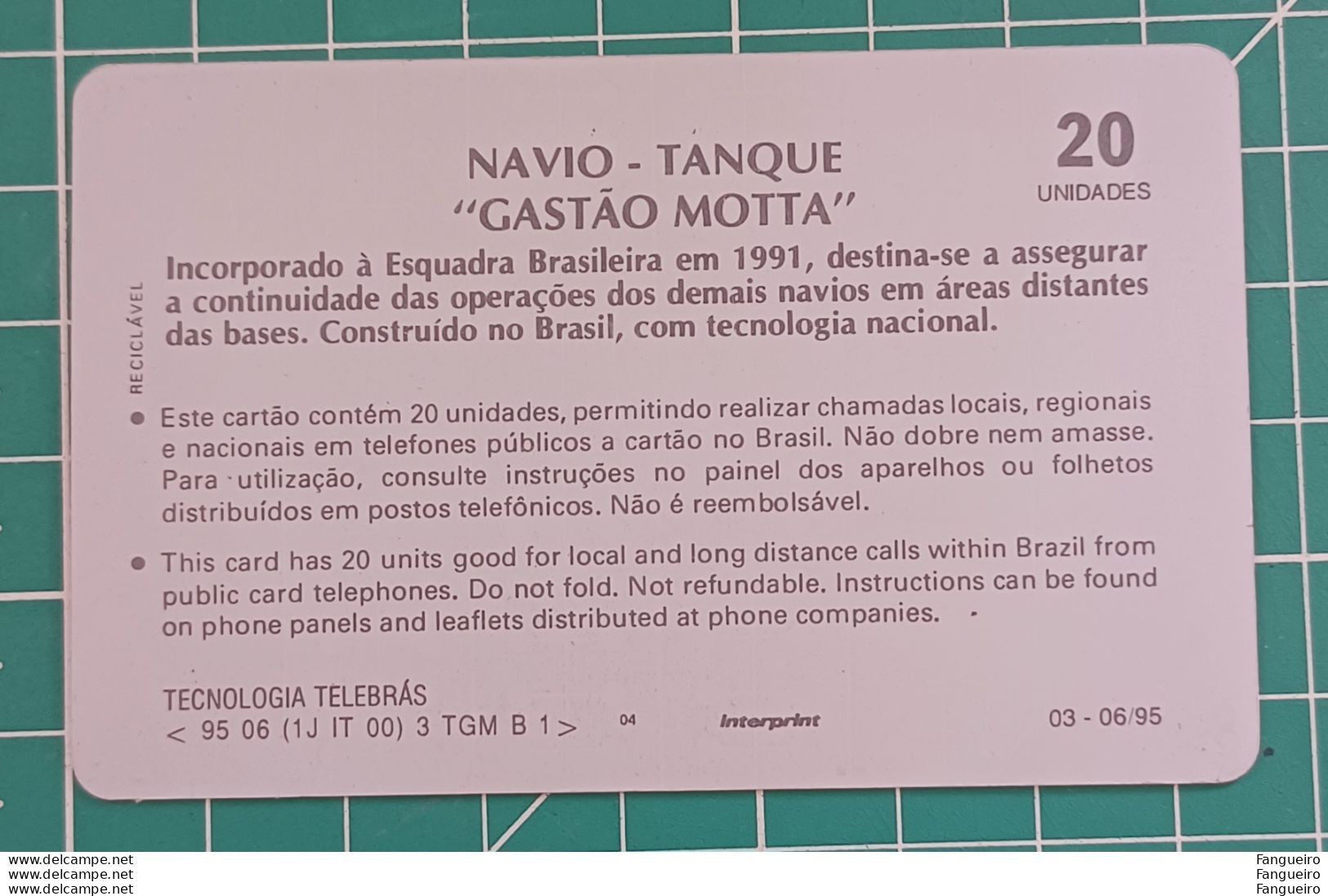 BRAZIL PHONECARD MILITARY SHIP - Brasilien