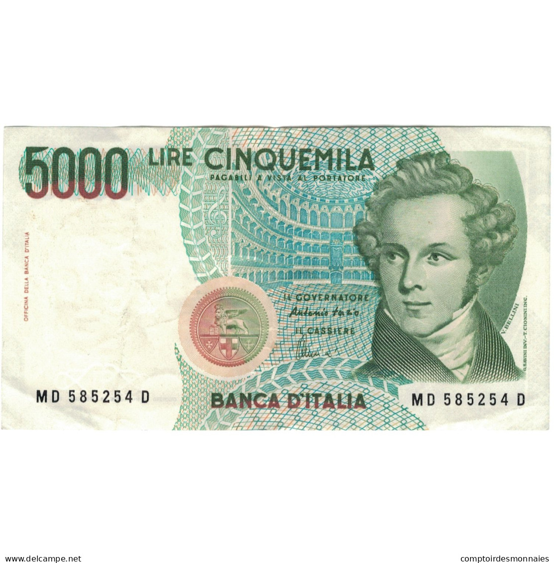 Billet, Italie, 5000 Lire, 1985-01-04, KM:111c, TTB+ - 5.000 Lire