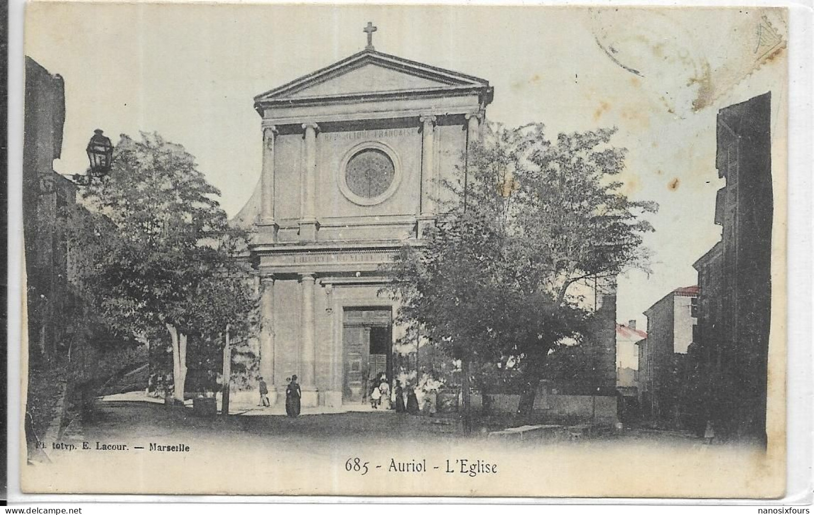 D 13  AURIOL.  L EGLISE. CARTE ECRITE - Auriol