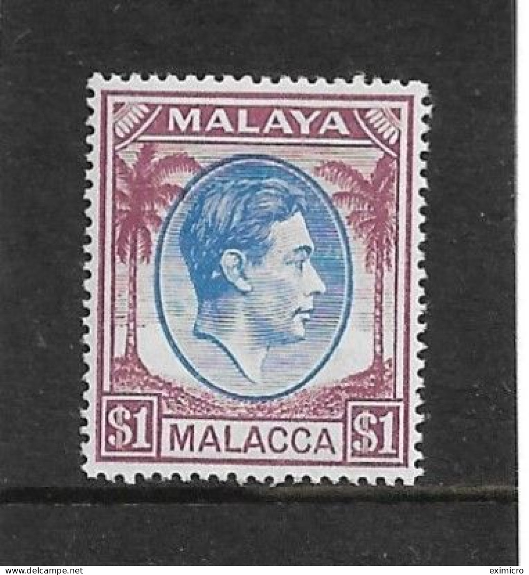 MALAYA - MALACCA 1949 $1 SG 15 UNMOUNTED MINT Cat £22 - Malacca