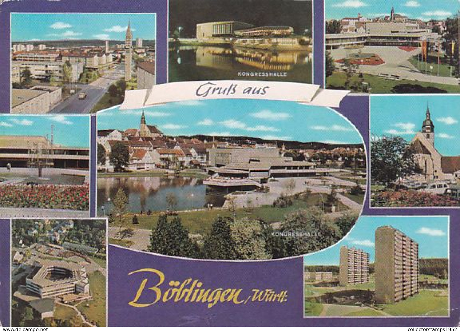 BOBLINGEN PANORAMAS, CONGRESS HALL, CHURCH, CAR, DIFFERENT VIEWS - Böblingen