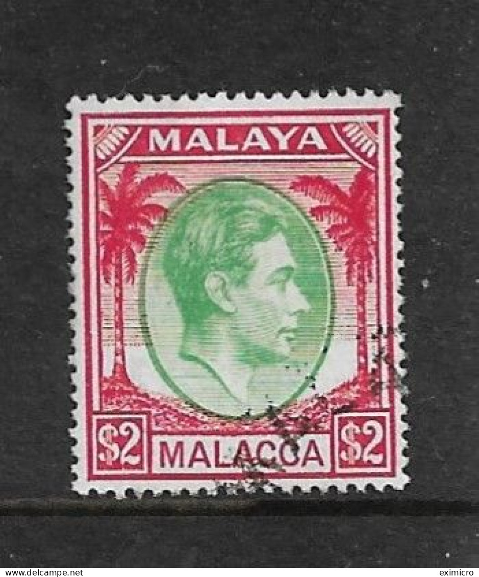 MALAYA - MALACCA 1949 $2 SG 16 FINE USED Cat £38 - Malacca