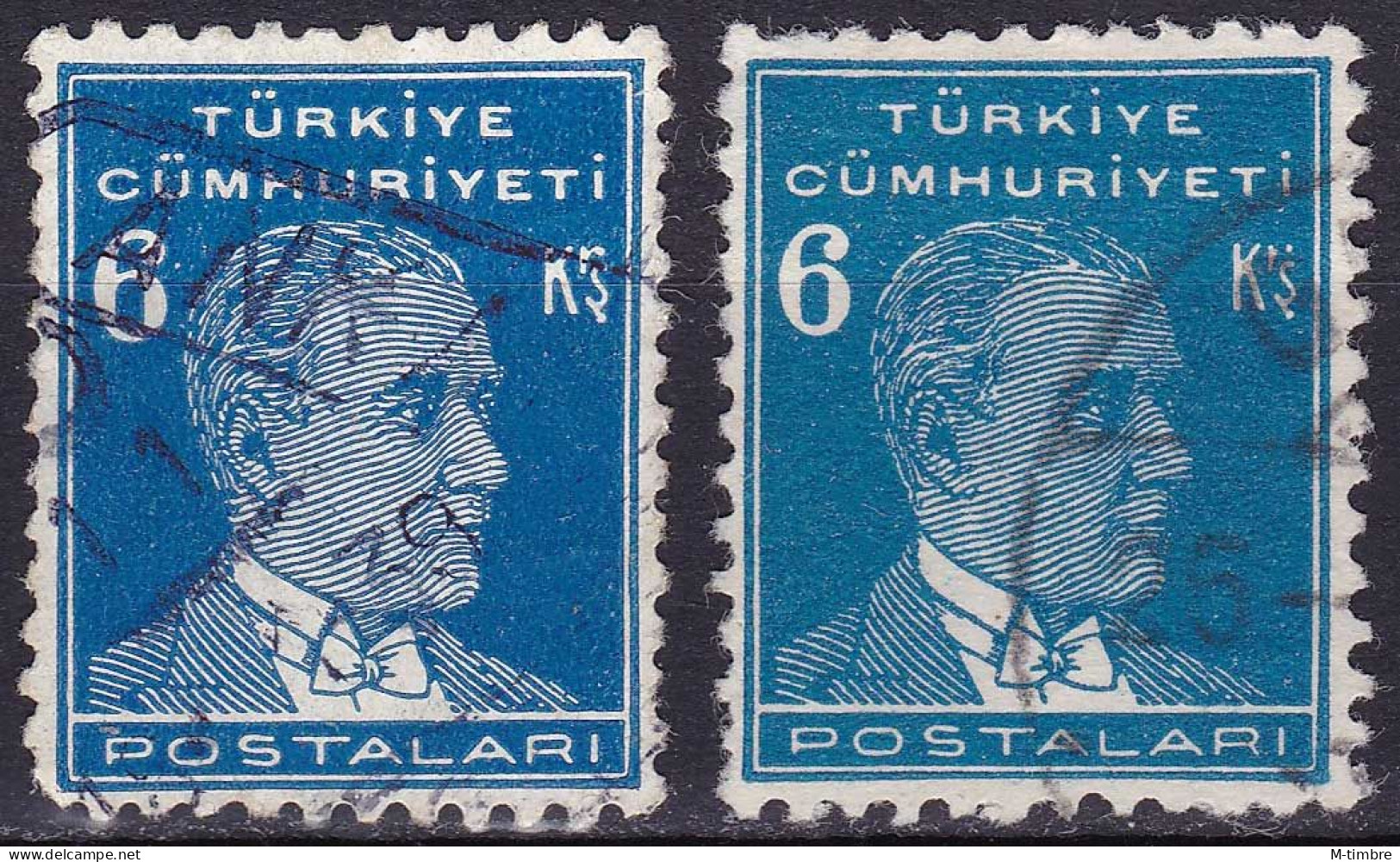 Turquie YT 811-811a Mi 952x-952y Année 1931-38 (Used °) Kemal Atatürk - Gebraucht