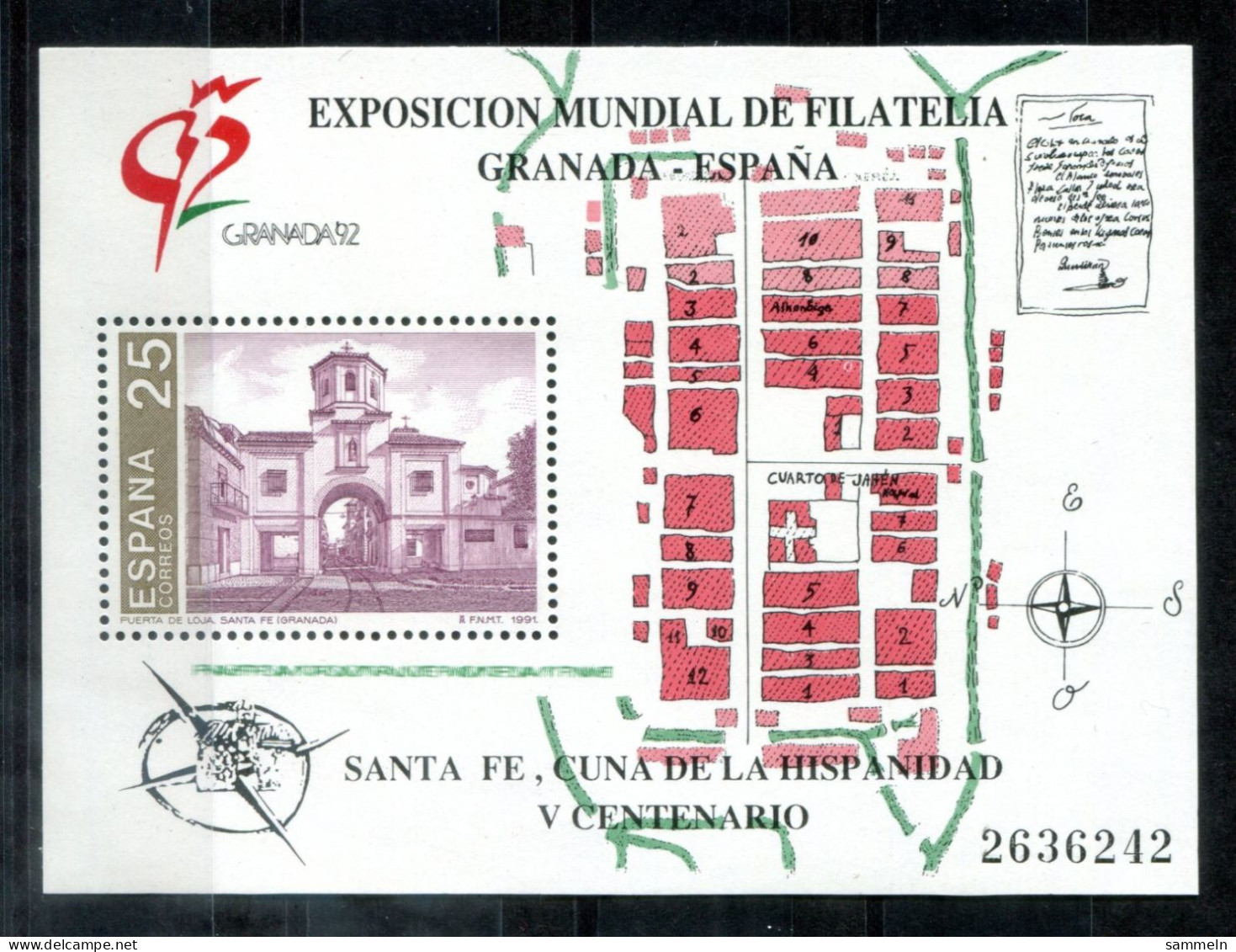 SPANIEN Block 39, Bl.39 Mnh - Granada 92 - SPAIN / ESPAGNE - Blocs & Hojas