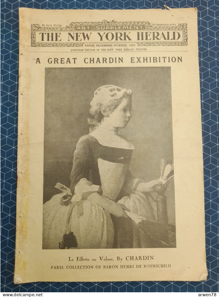 THE NEW YORK HERALD DECEMBRE 1929 - Fine Arts