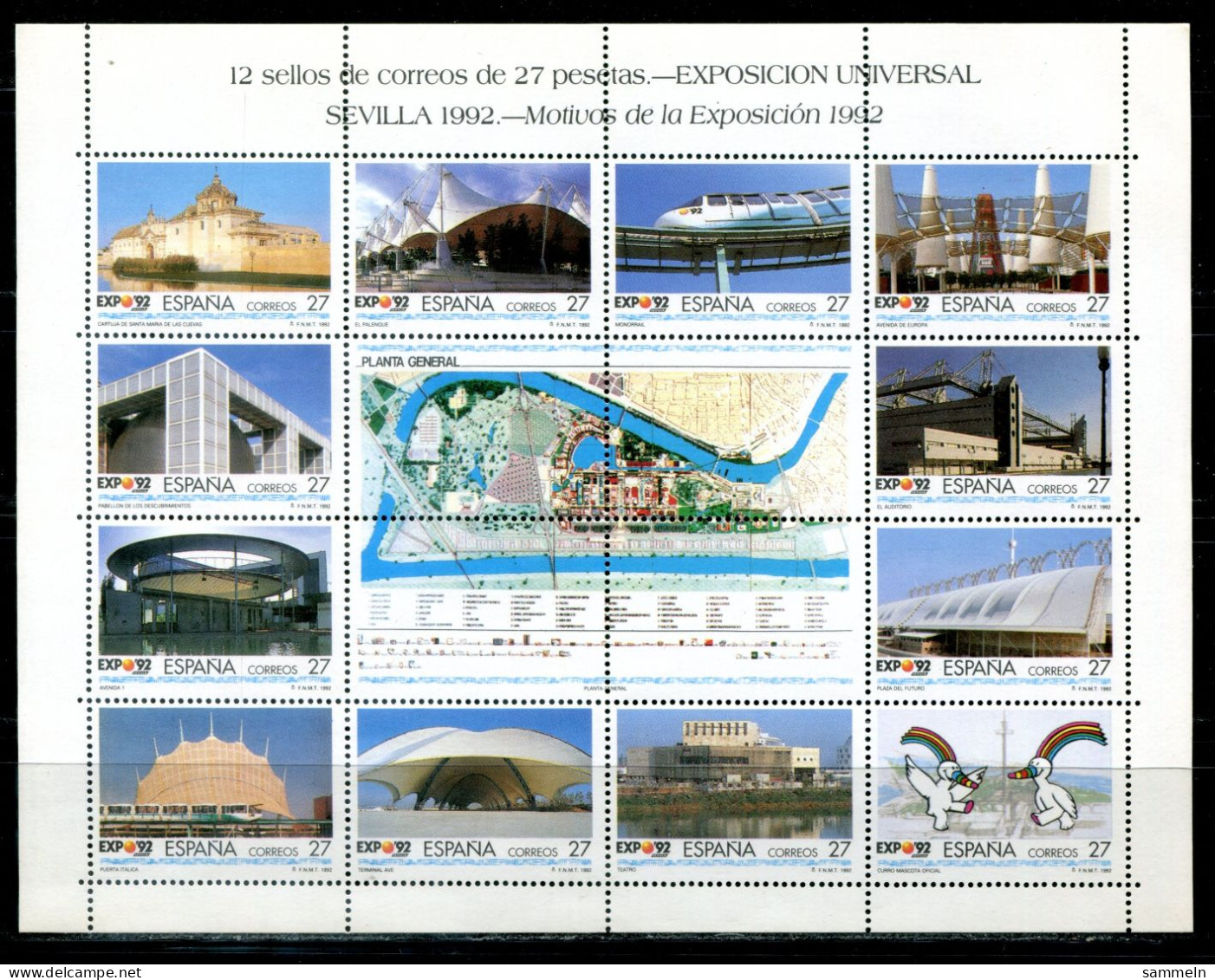 SPANIEN 3036-3047 + 3048-3059 KB Mnh - EXPO 92 Sevilla - SPAIN / ESPAGNE - Blocs & Hojas