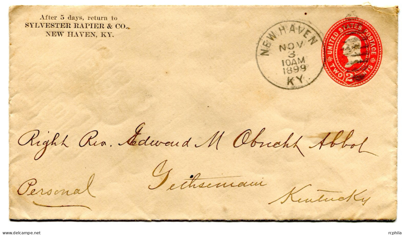 RC 25374 ETATS UNIS USA 1899 ENTIER POSTAL DE NEW HAVEN - ...-1900