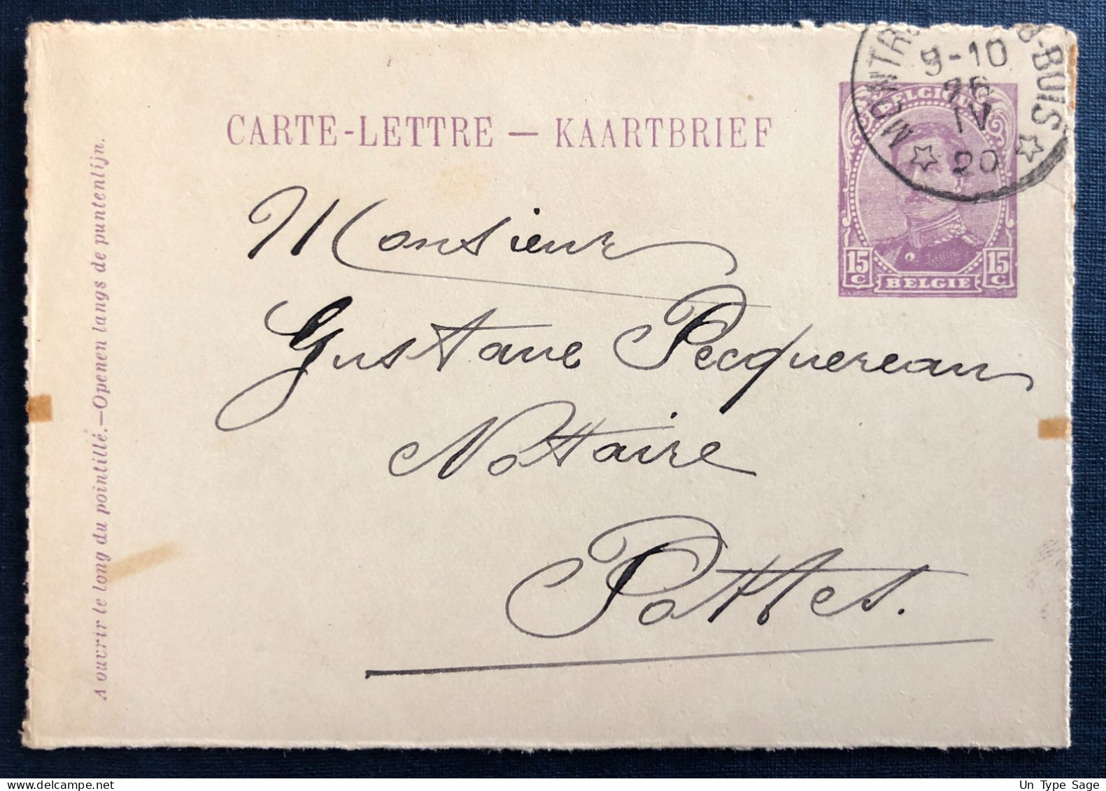 Belgique, Cachet Relais (étoile) Montrœul-au-Bois 26.IV.1920 Sur Entier Carte-lettre - (N769) - Cachets à étoiles