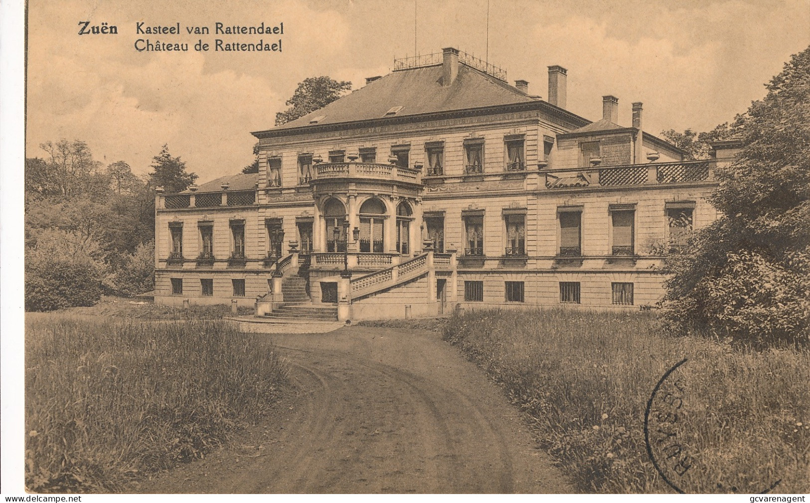 ZUËN  KASTEEL VAN RATTENDAEL          2 SCANS - Sint-Pieters-Leeuw