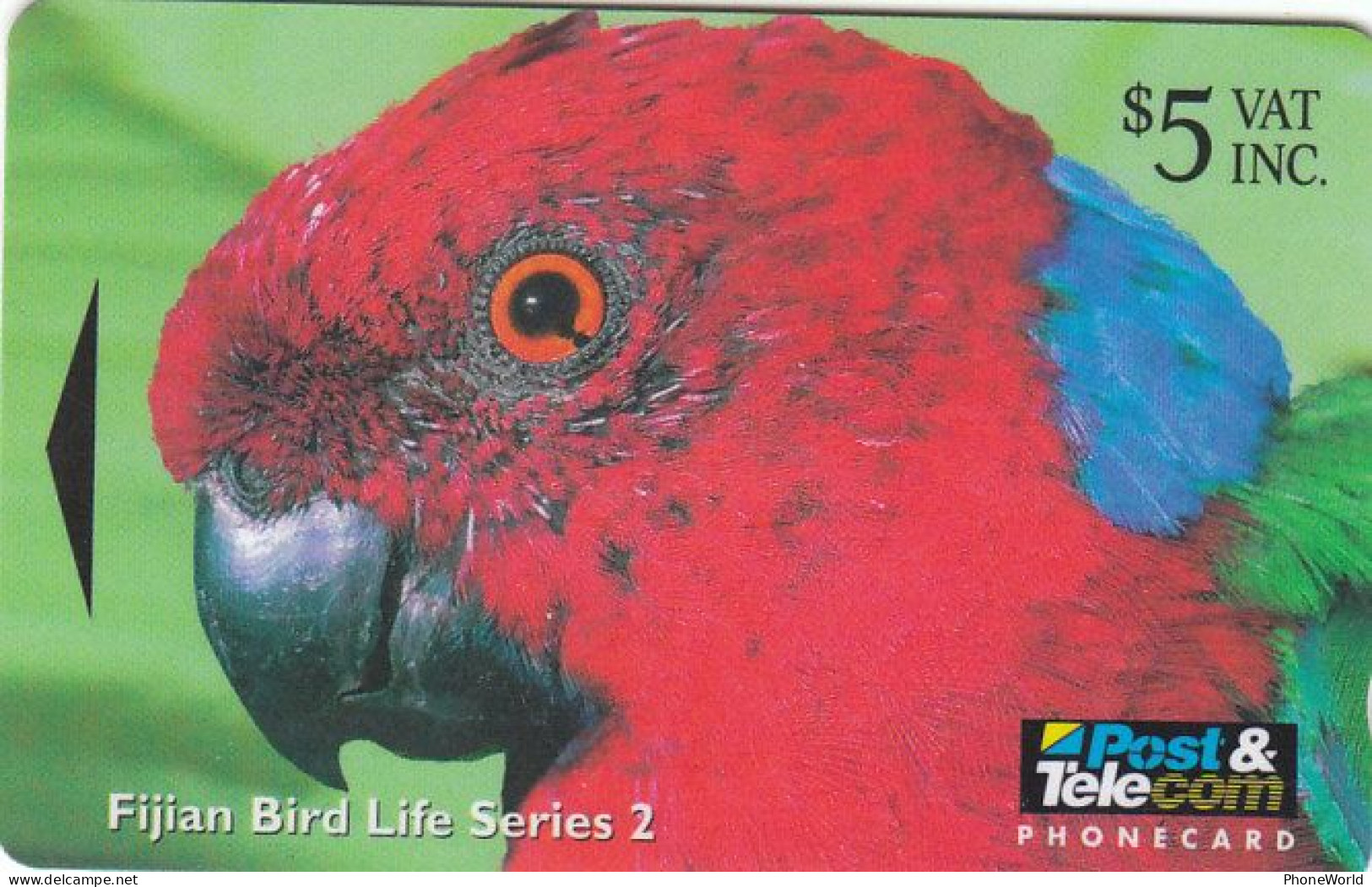 Fiji, Red Breasted Musk Parrot, 15FIC  1996 - Fiji