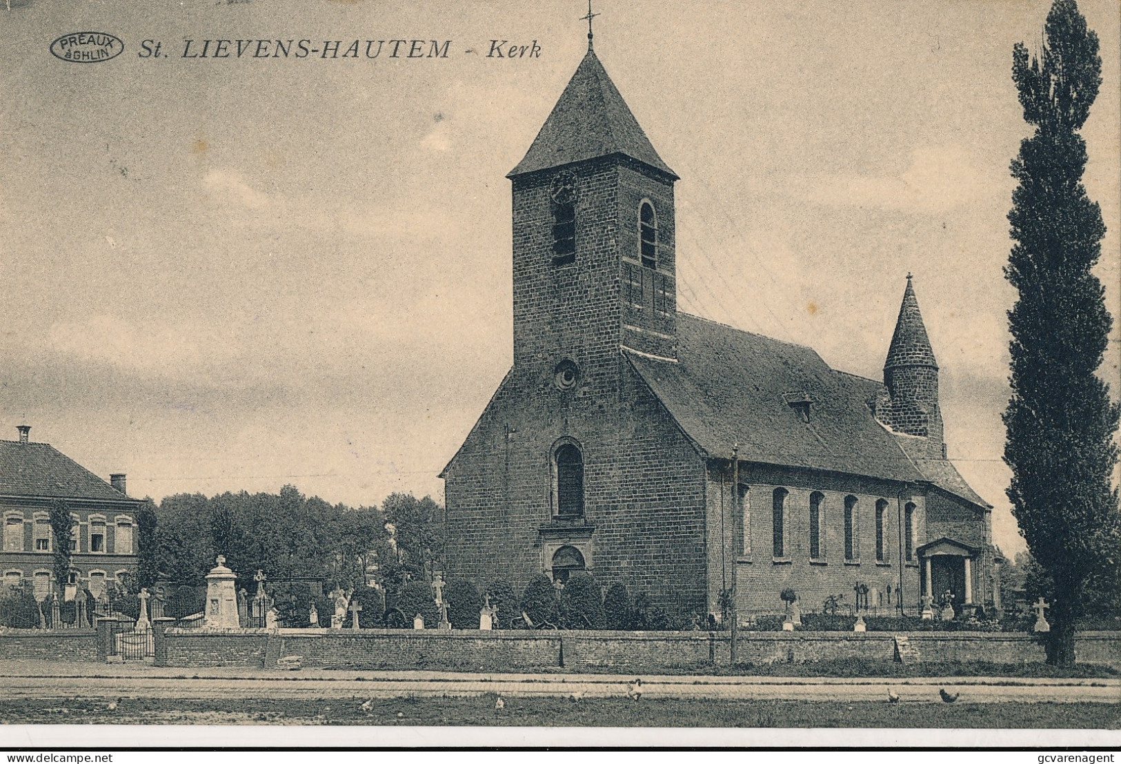 ST.LIEVENS HAUTEM   KERK           2 SCANS - Sint-Lievens-Houtem