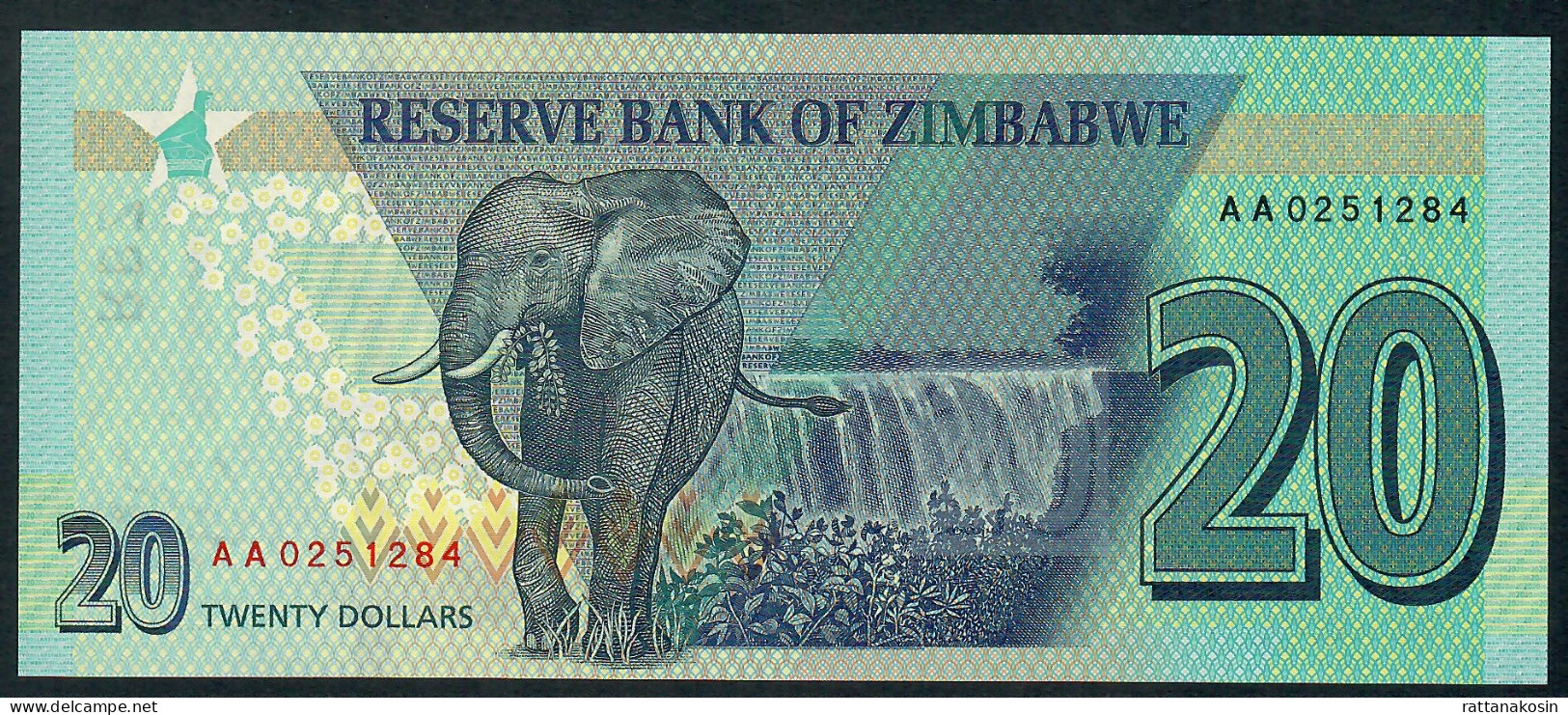 ZIMBABWE P124 20 DOLLARS 2020 #AA      UNC. - Zimbabwe