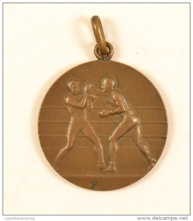 Ancienne Petite Médaille De Boxe Boxeur, Gravée DUNAND 167 (343895324) - Uniformes, Recordatorios & Misc