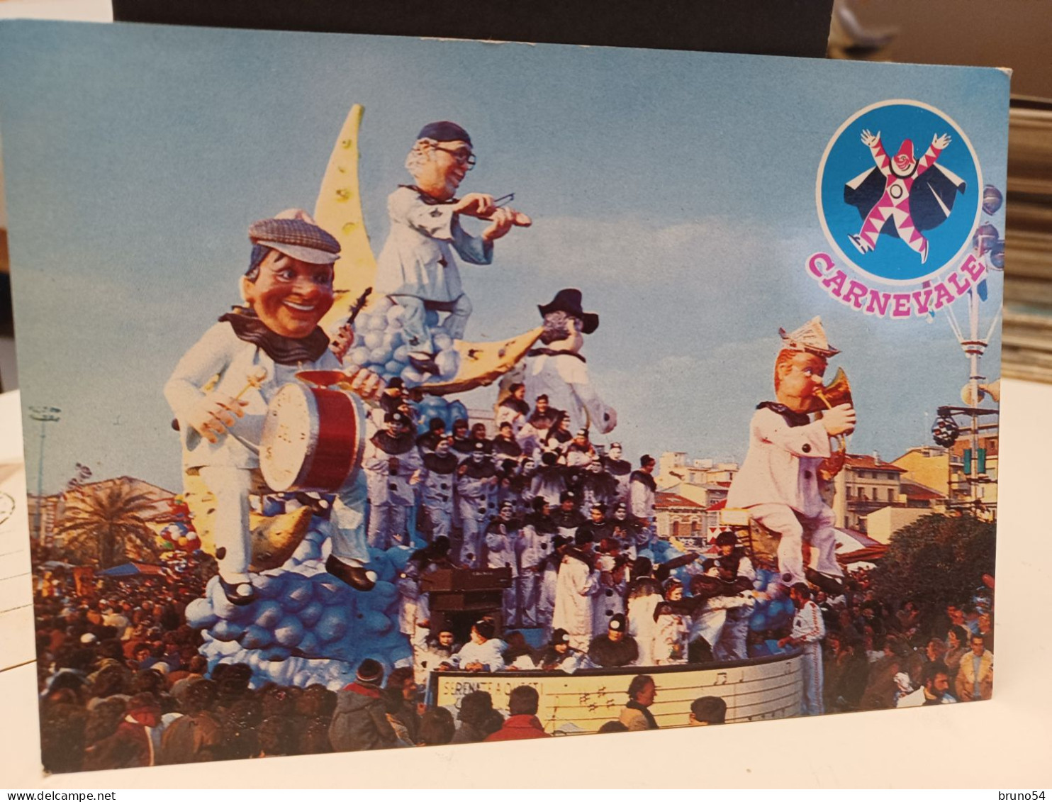 Cartolina  Carnevale Di Viareggio , Serenata A Questi Chiar Di Luna , Costruttori Paolo Lazzari - Viareggio