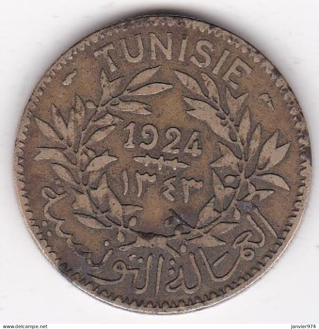 Protectorat Français Bon Pour 2 Francs 1924 / 1347,  En Bronze Aluminium, Lec# 293 - Tunisie