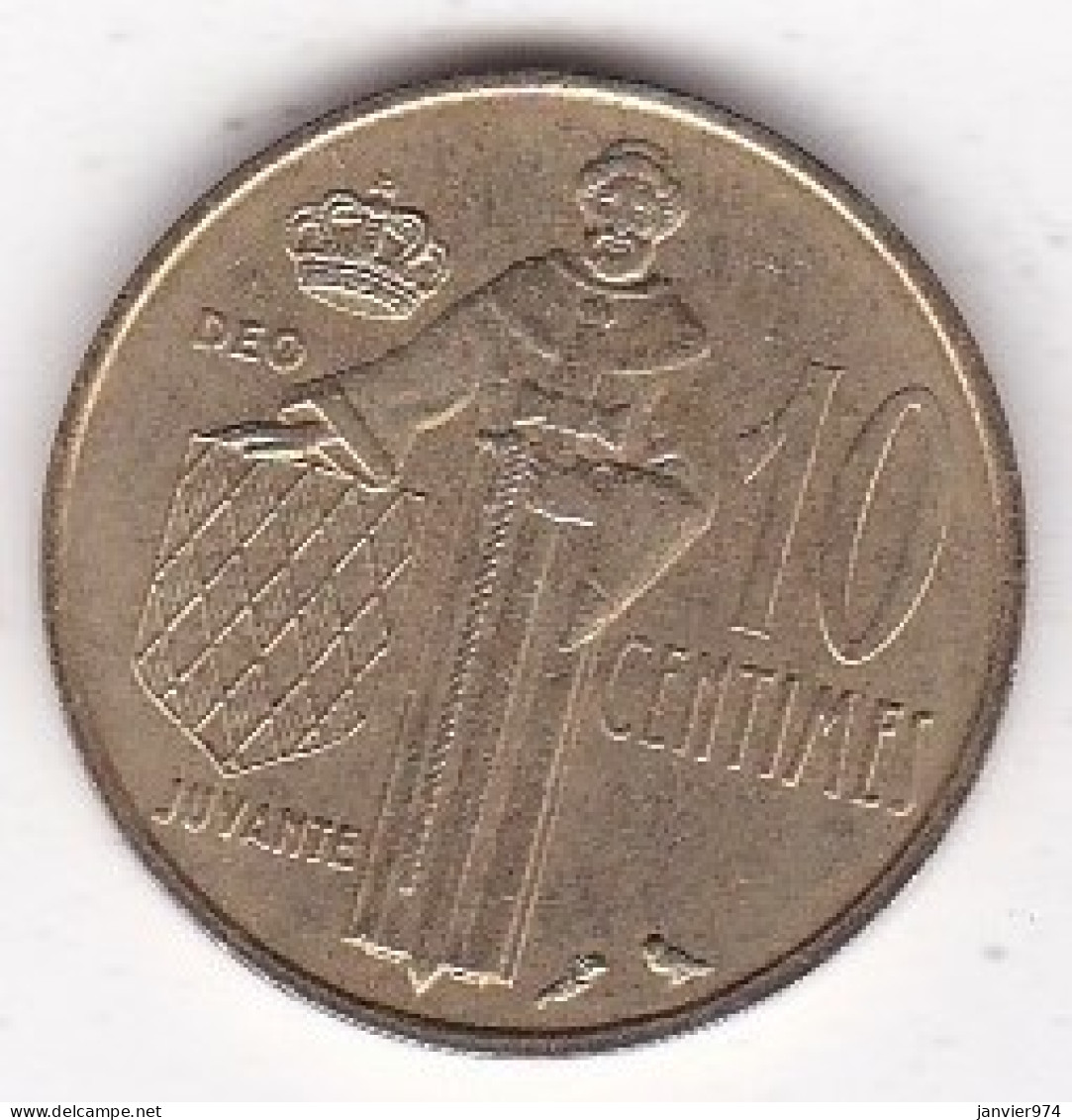 Monaco. 10 Centimes 1974, Rainier III, En Cupro Aluminium - 1960-2001 New Francs