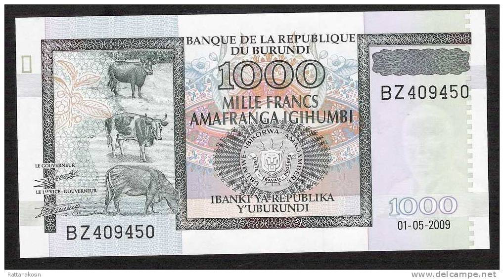 BURUNDI    P46a  1000 FRANCS  2009  #BZ       UNC. - Burundi