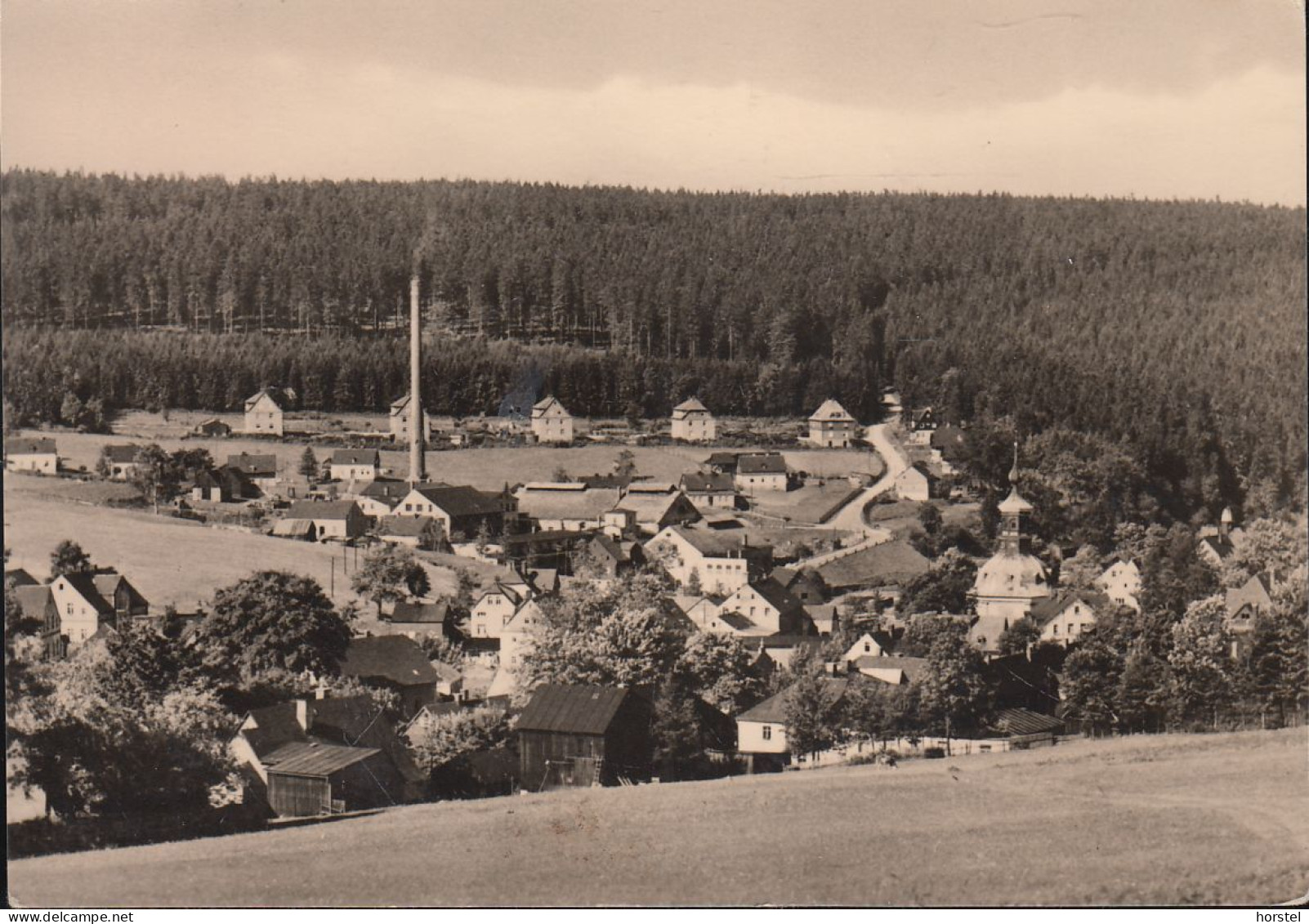 D-08309 Eibenstock, Carlsfeld - Ortsansicht Mit Fabrik - Nice Stamp - Eibenstock