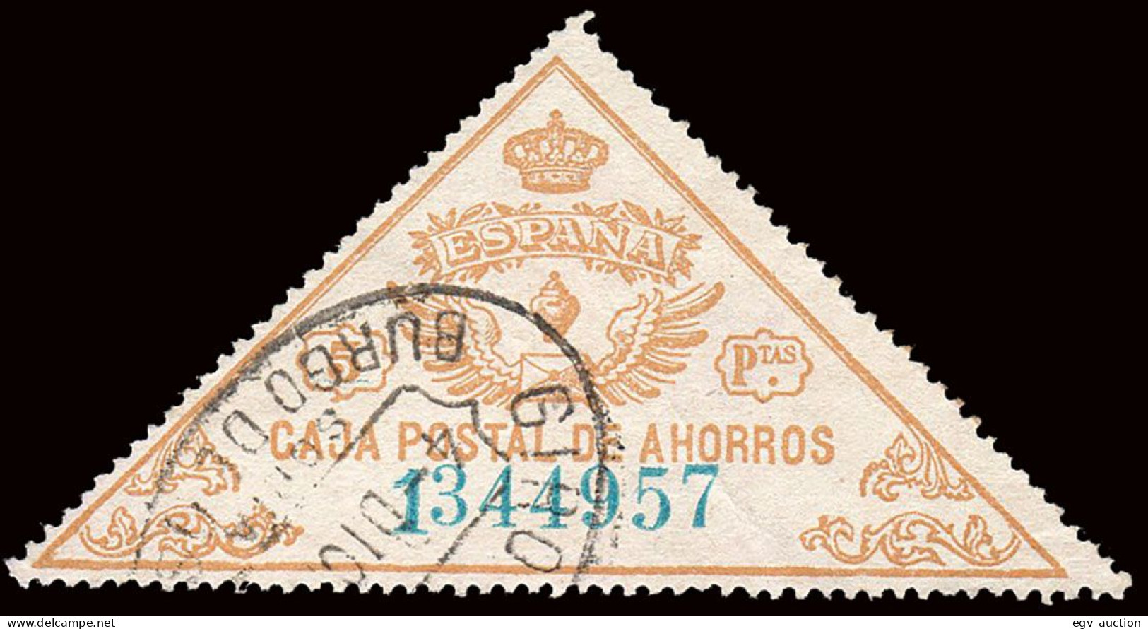 Soria - Gálvez - Caja Postal Ahorro 5 - Mat "Burgo De Osma - Giro Postal" - Usados