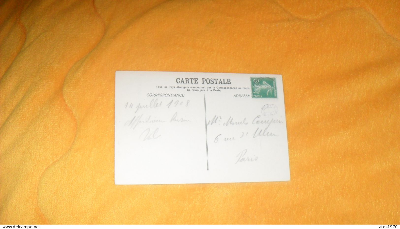 CARTE POSTALE ANCIENNE CIRCULEE DE 1908../ ECOLE DE SKI DU 159e.- DEBOIRES DU DEBUTANTS...CACHET + TIMBRE - Sports D'hiver
