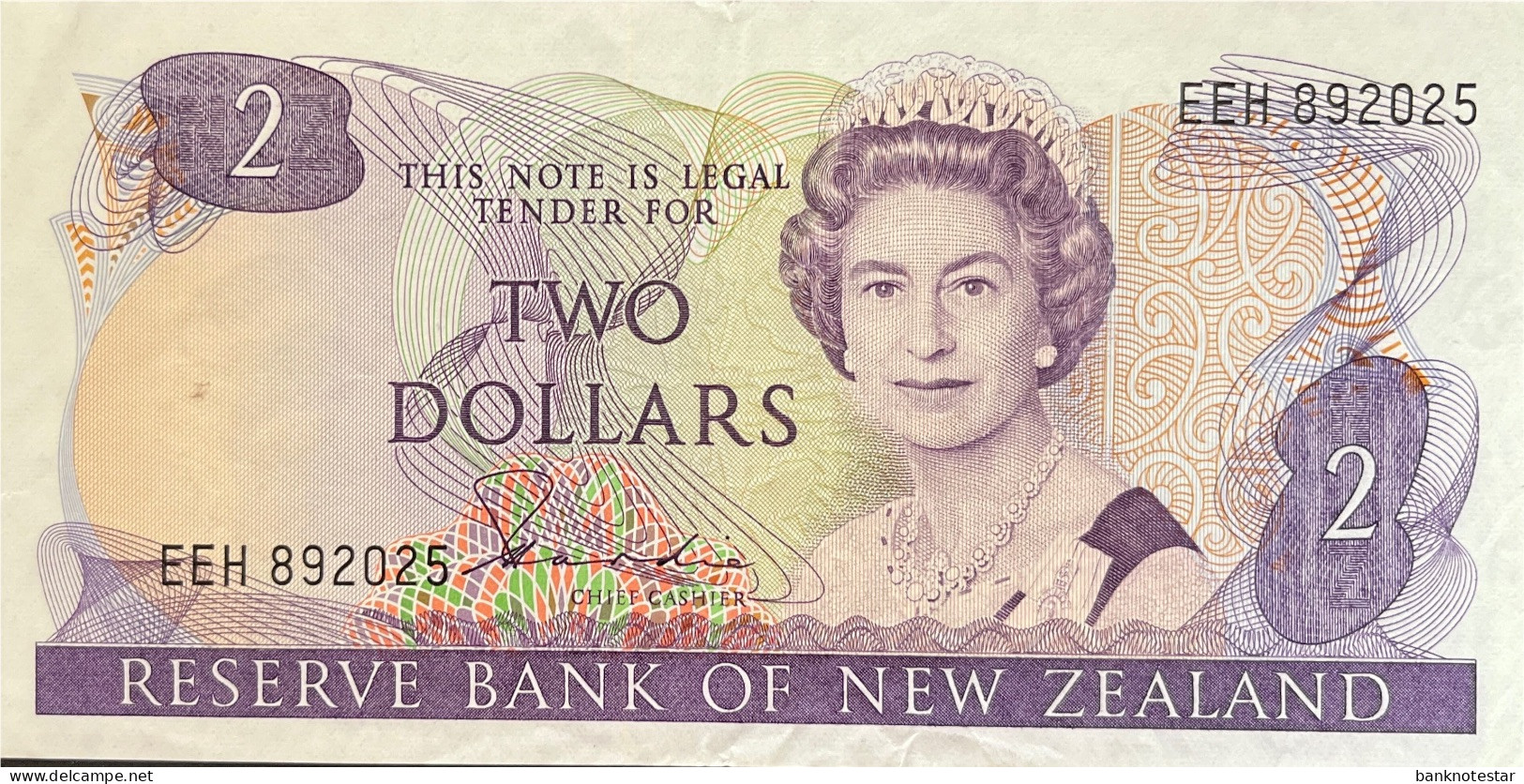 New Zealand 2 Dollars, P-170a (1981) - Very Fine Plus - Neuseeland