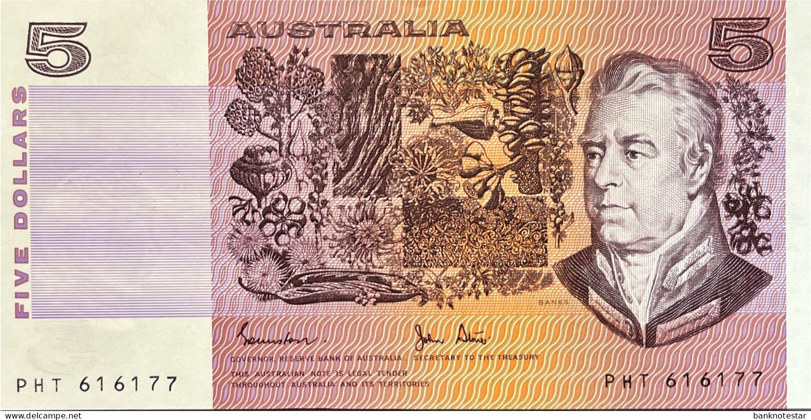 Australia 5 Dollars, P-44d (1983) - UNC - 1974-94 Australia Reserve Bank (papier)