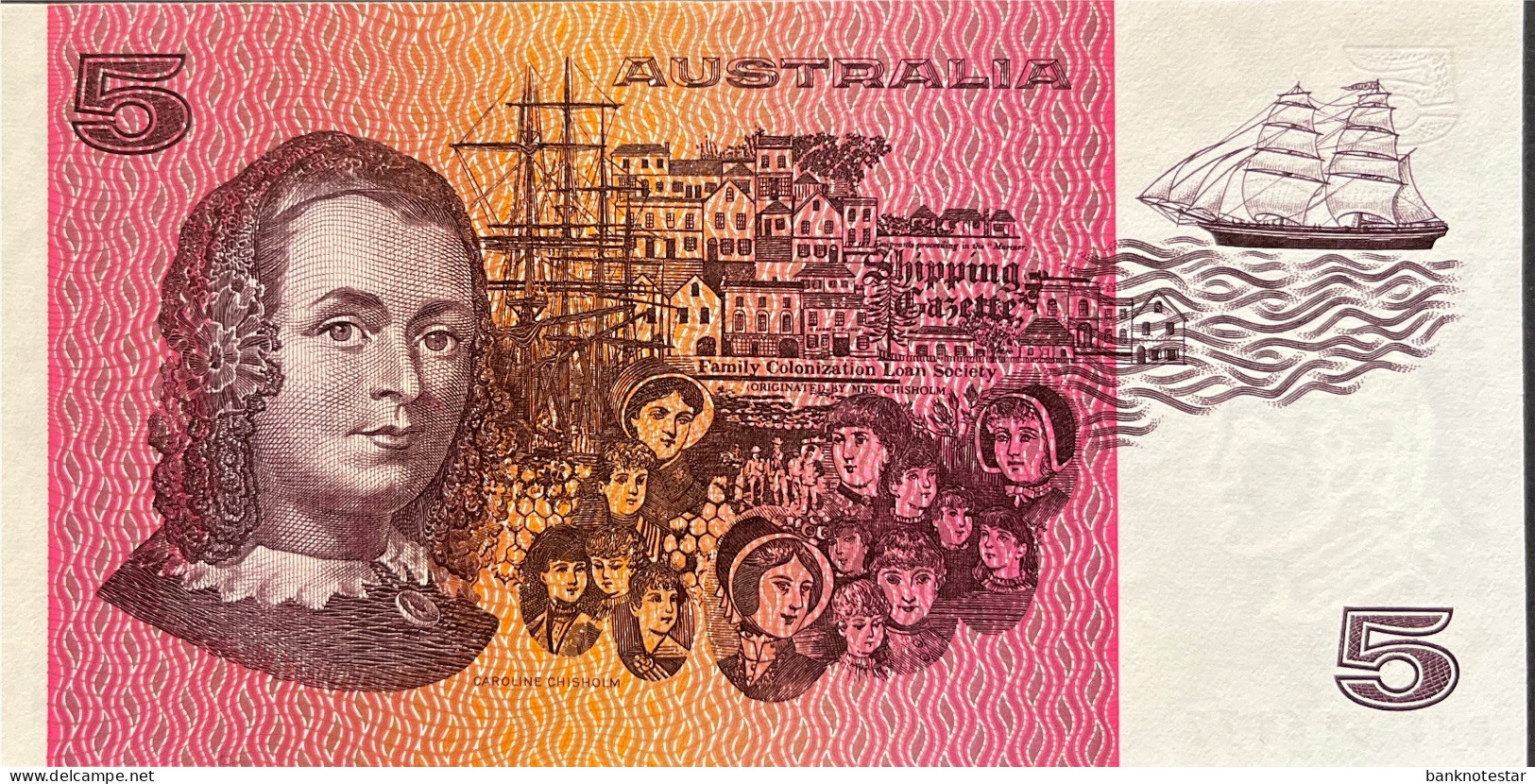 Australia 5 Dollars, P-44d (1983) - UNC - 1974-94 Australia Reserve Bank