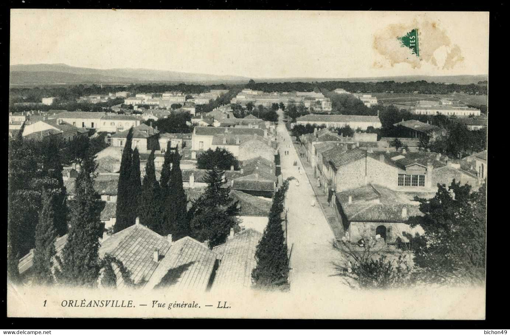 Orléansville Vue Générale LL Timbre Arraché - Chlef (Orléansville)