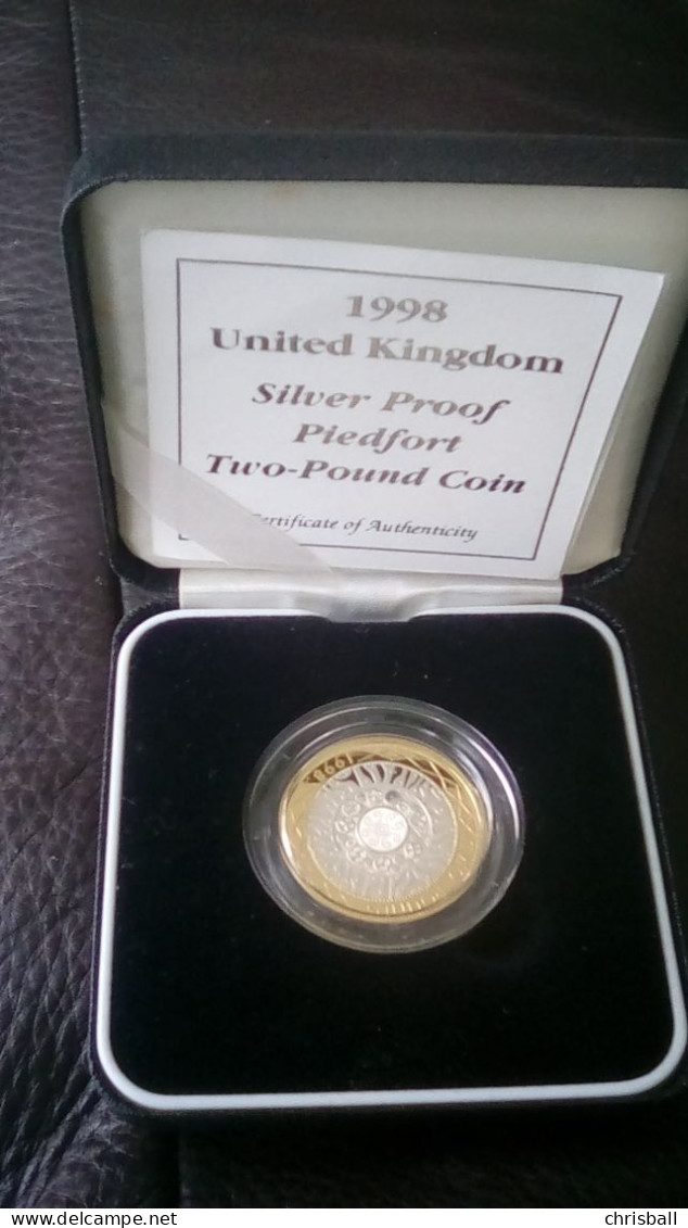 Great Britain UK 1998 £2 Two Pound Coin - Piedfort Silver Proof - Mint Sets & Proof Sets