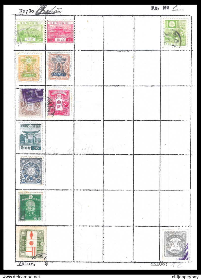 JAPAN LOT OF 12 STAMPS - Colecciones & Series