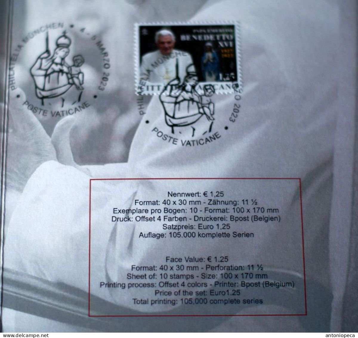 VATICAN 2023, EXIBITION PHILATELIA MUNCHEN, 4-5 MARZ 2023, SPECIAL FOLDER - Covers & Documents