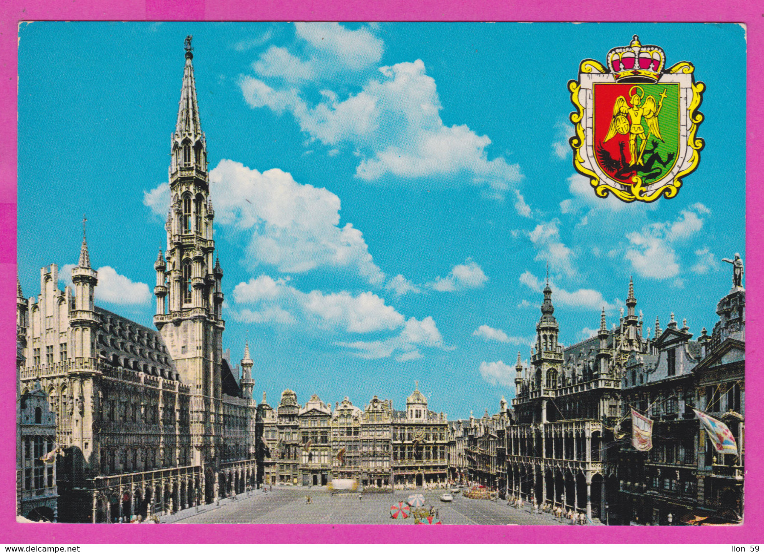 292385 / Belgium Bruxelles Brussel - Grand Square PC USED (O) 1977 - 5+5 Fr Mars And Mercur Belgique Belgien Belgio - Marktpleinen, Pleinen