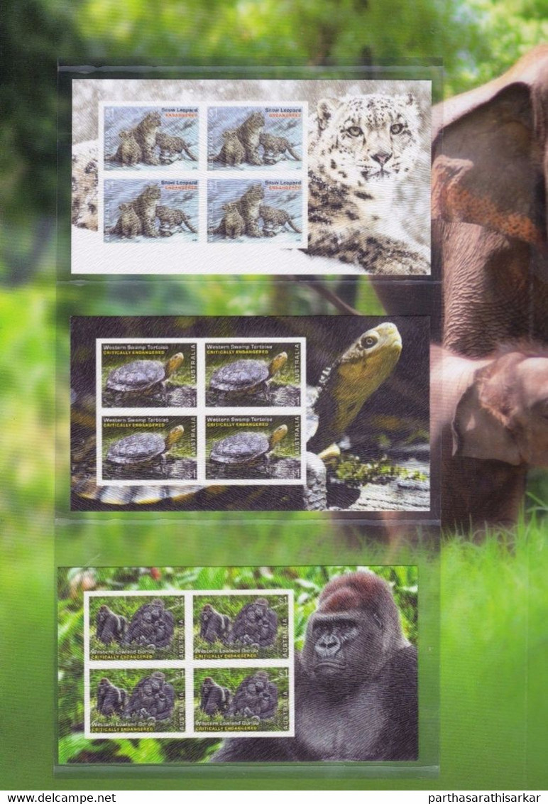 AUSTRALIA 2016 ENDANGERED WILDLIFE ANIMALS BIRDS REPTILES FROGS LIMITED EDITION 8V MINIATURE SHEET PRESENTATION PACK MNH - Mint Stamps