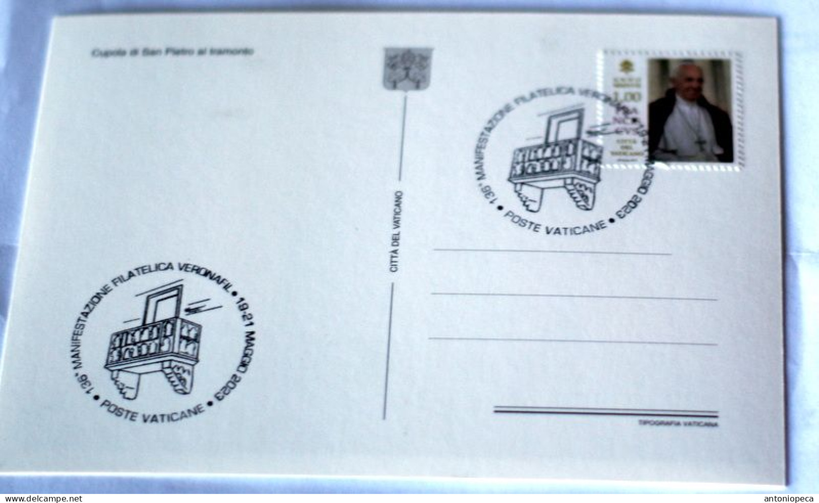 VATICAN 2023, EXIBITION VERONAFIL MAGGIO 2023, SPECIAL CARD - Covers & Documents