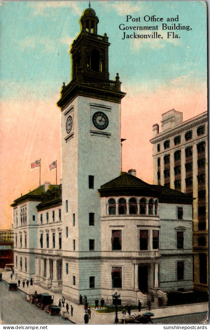 Florida Jacksonville Post Office And Government Building 1914 - Jacksonville