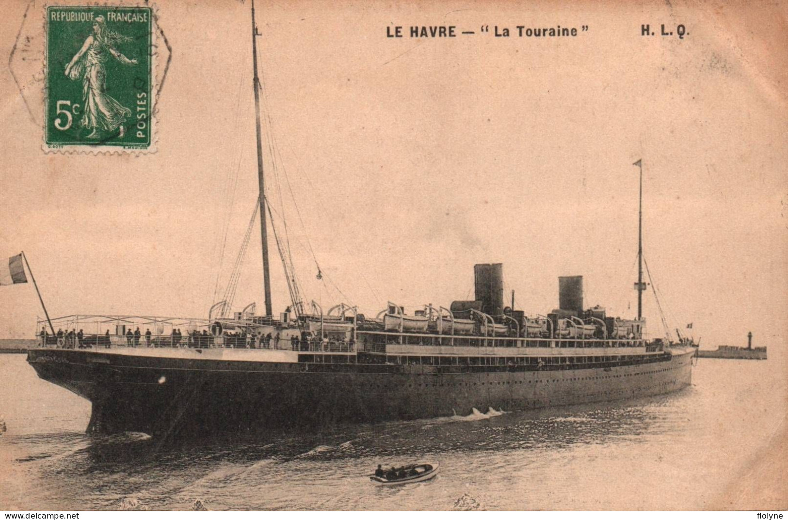 Le Havre - Bateau Paquebot LA TOURAINE - Port