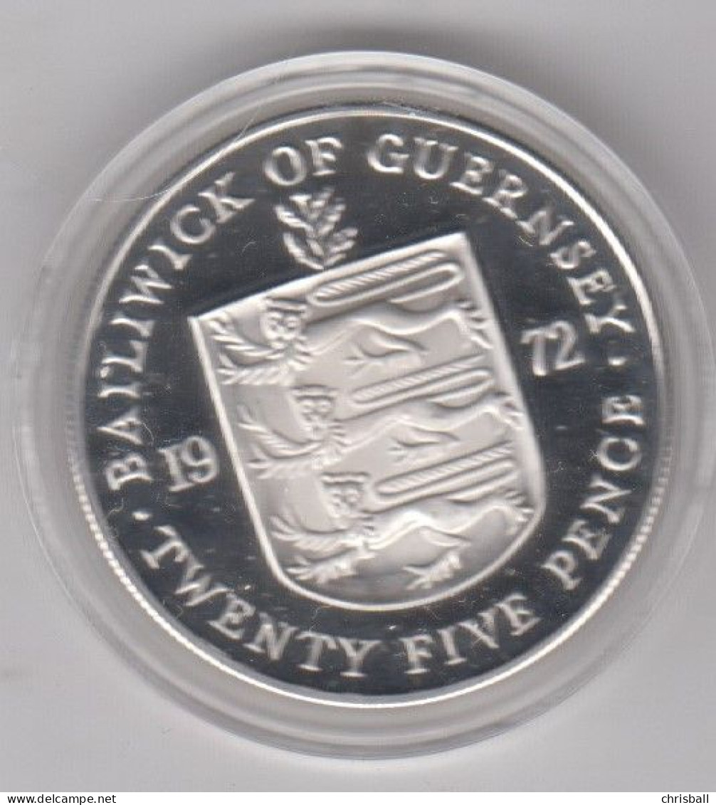 Guernsey 1972 Crown Coin - Silver Proof - Mint Sets & Proof Sets