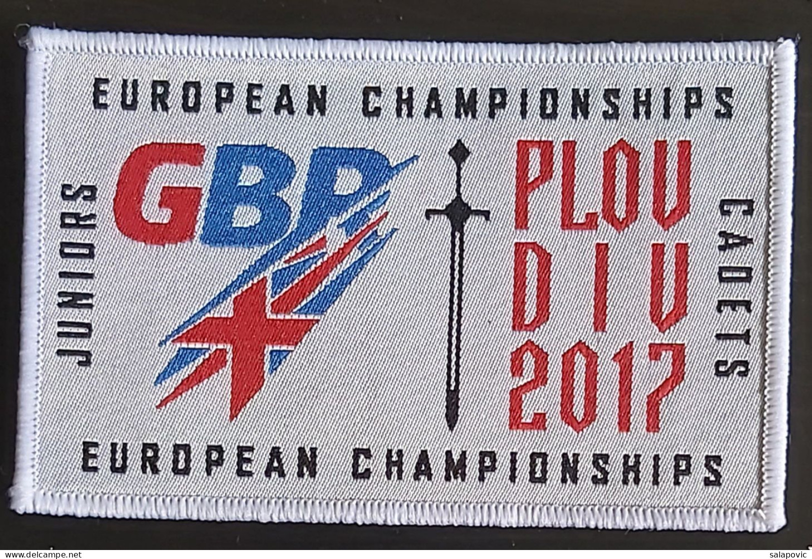 2017 World Cadets And Juniors Fencing Championships Plovdiv Bulgaria PATCH - Scherma