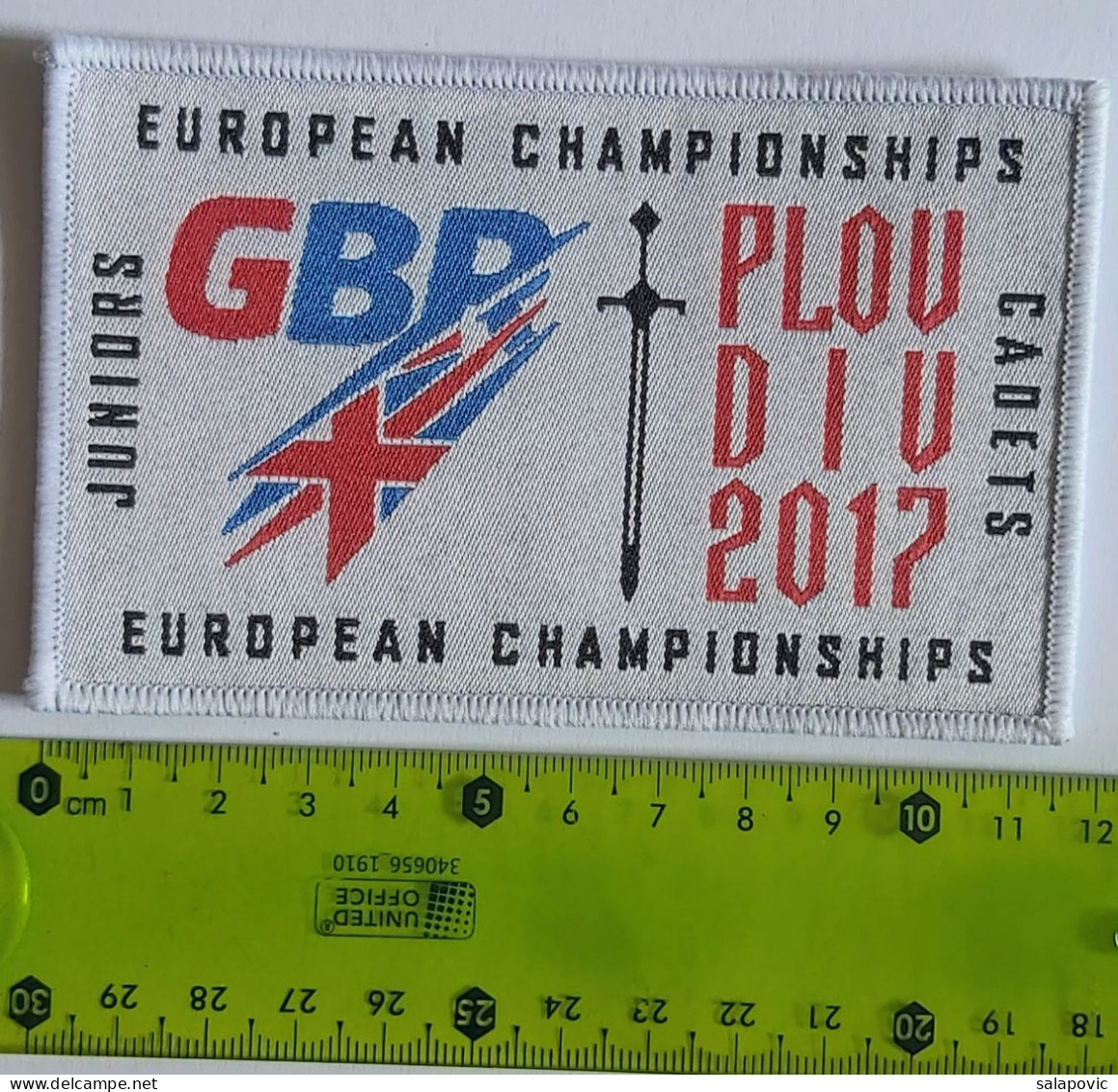 2017 World Cadets And Juniors Fencing Championships Plovdiv Bulgaria PATCH - Scherma