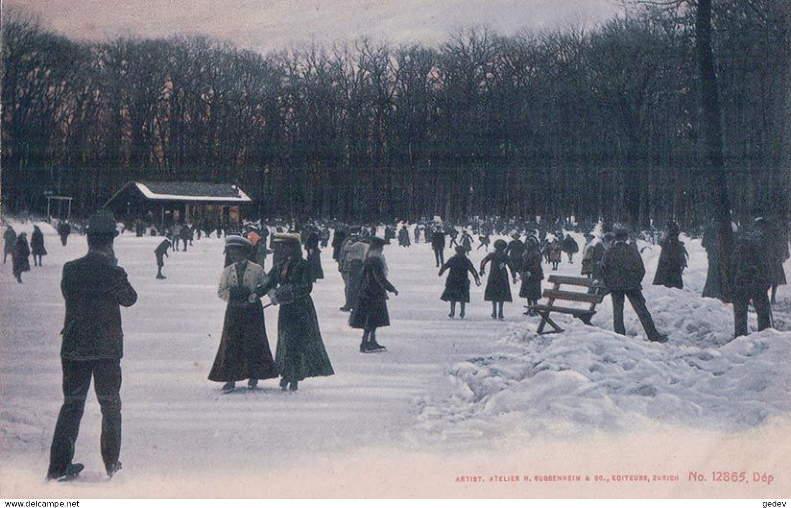 Sport D'hiver à Sauvabelin Lausanne VD, Partie De Patinage (12865) - Sports D'hiver