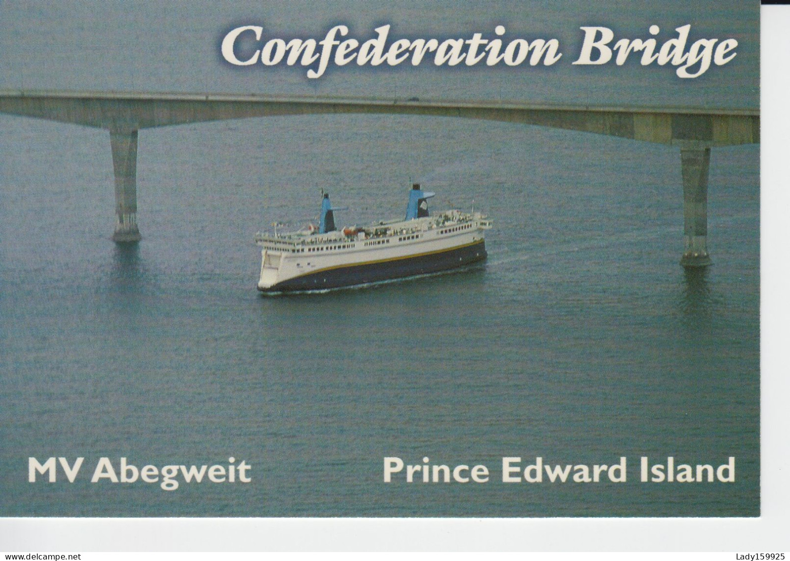 Confederation Bridge MV Abegweit Prince Edward Island Canada Voyage Réservé Dernière Navigation 1 Juin 1997 - Modern Cards
