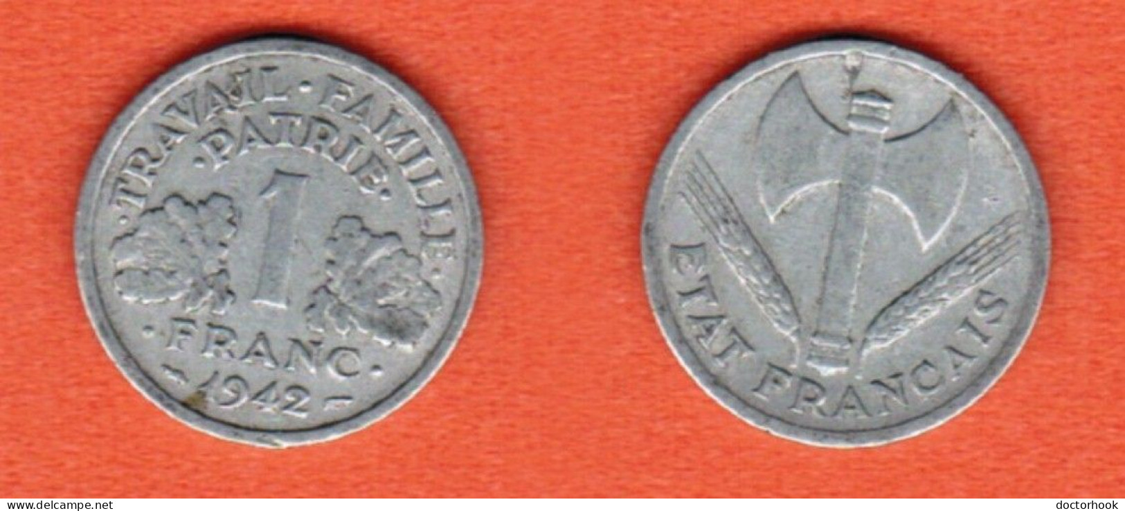 FRANCE   1 FRANC 1942 (KM # 902.1) #7228 - 1 Franc