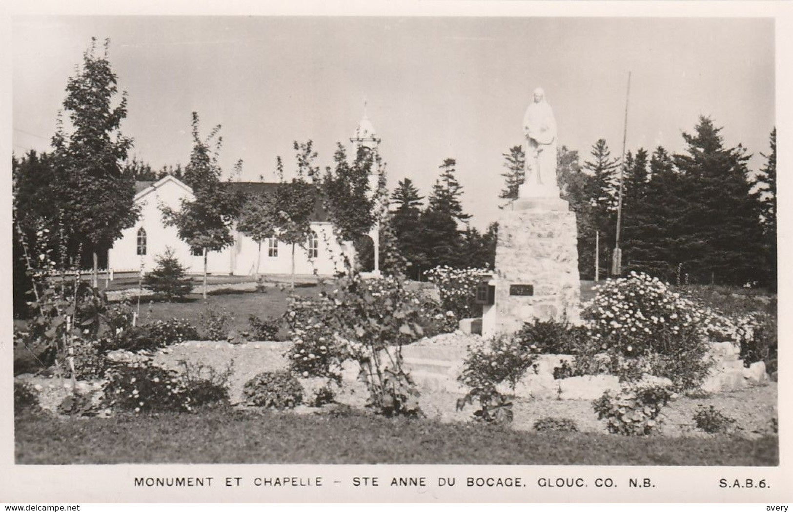 Monument Et Chapelle - Ste. Anne Du Bocage, New Brunswick  R. P. P. C. - Sonstige & Ohne Zuordnung