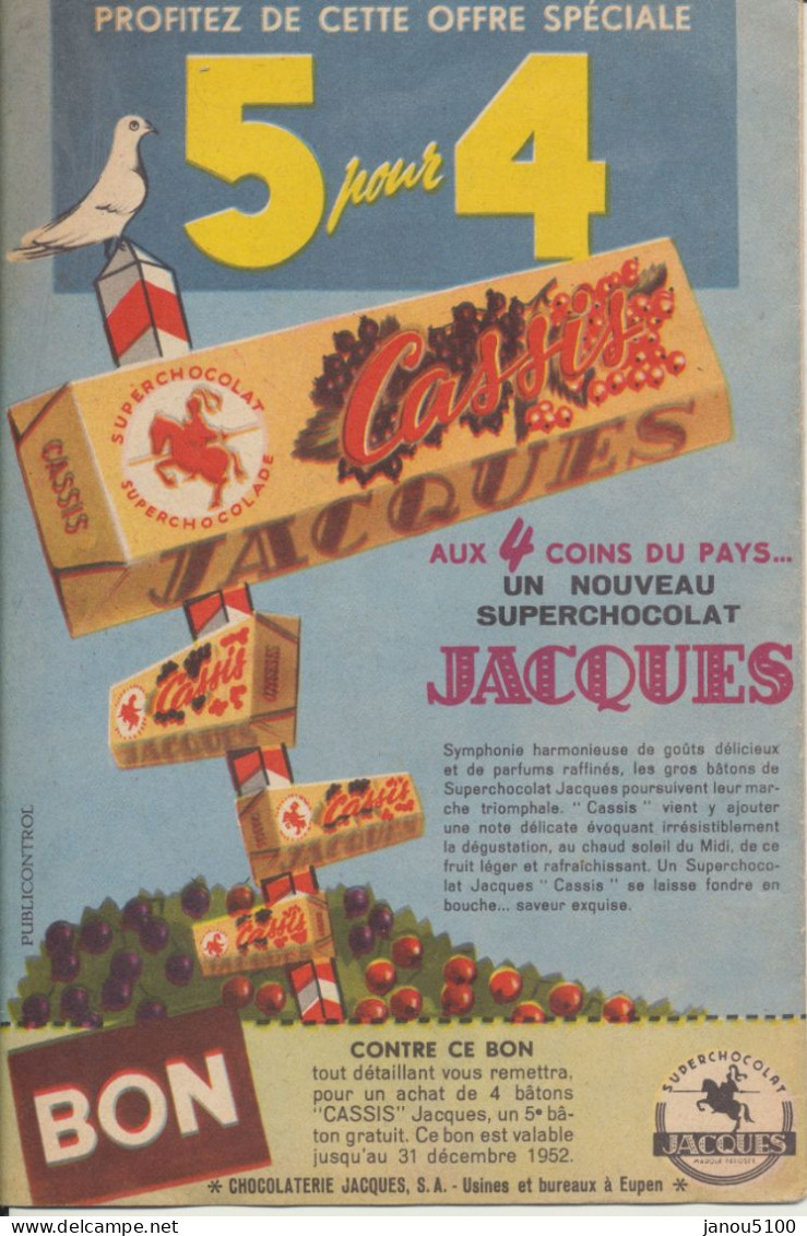 REVUE  - FRANCAIS   1952    Mode, Cuisine ...divers     BONJOUR MADAME. - Mode