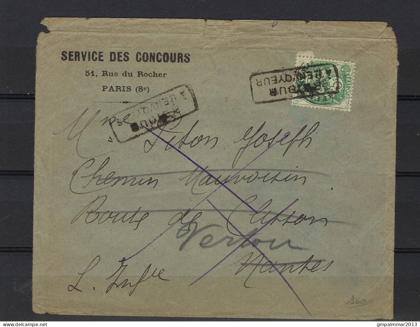 Timbre France Yvert Preoblitere 41 - France Scott Precancel 41 Sur Lettre  ; Details & Etat Voir 2 Scans ! LOT 200 - Other & Unclassified