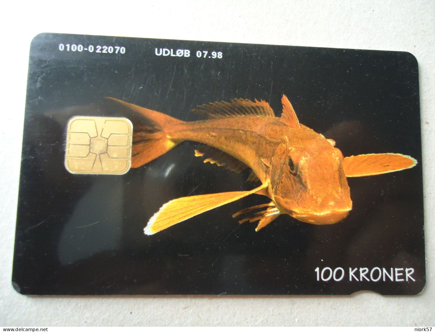 DENMARK  USED CARDS FISHES FISH - Poissons